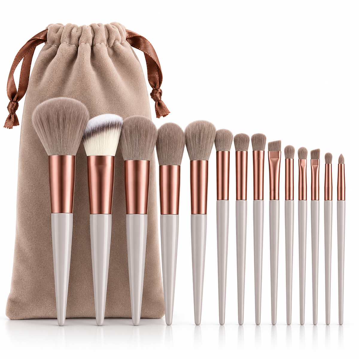 13-Piece Professional Makeup Brush Set with Velvet Pouch