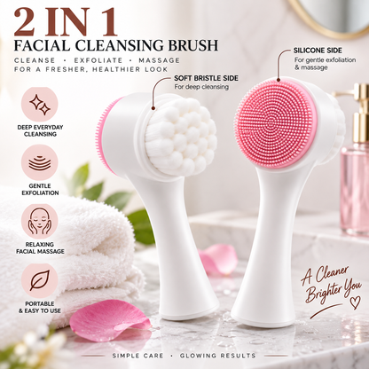 2-in-1 Double-Sided Facial Cleansing & Massage Brush