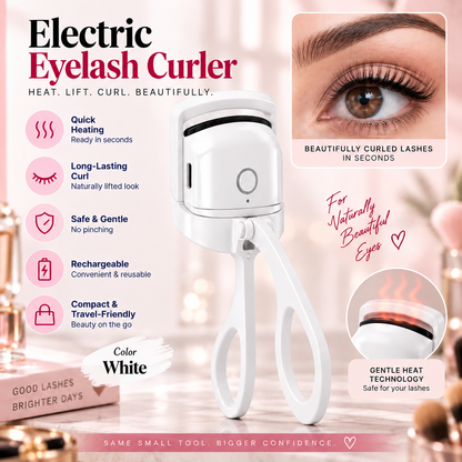 Electric Heated Eyelash Curler – Rechargeable Quick Curl Tool