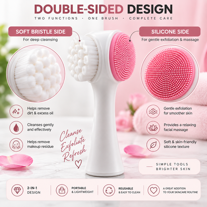 2-in-1 Double-Sided Facial Cleansing & Massage Brush