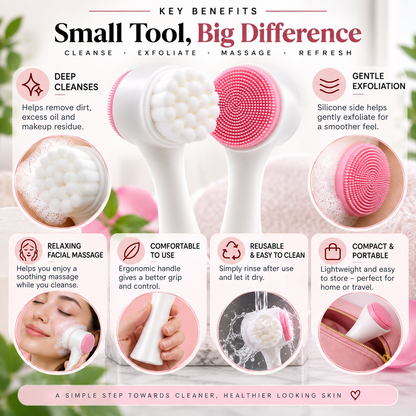 2-in-1 Double-Sided Facial Cleansing & Massage Brush