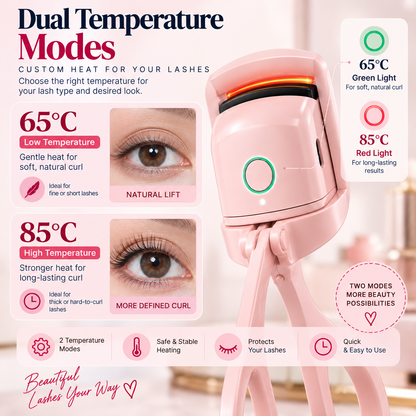 Electric Heated Eyelash Curler – Rechargeable Quick Curl Tool